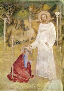De Visie van St. Johannes op Patmos, detail uit de kapel van St. Johannes, 1344-45